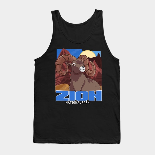 Zion National Park Bighorn Sheep Tank Top by Noseking